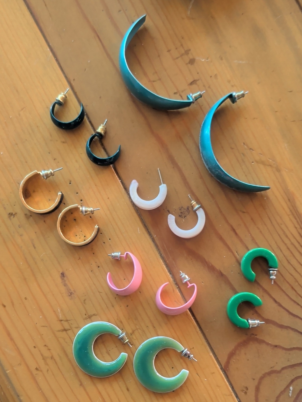 Vintage Earring Bundle: Crescent Colorful